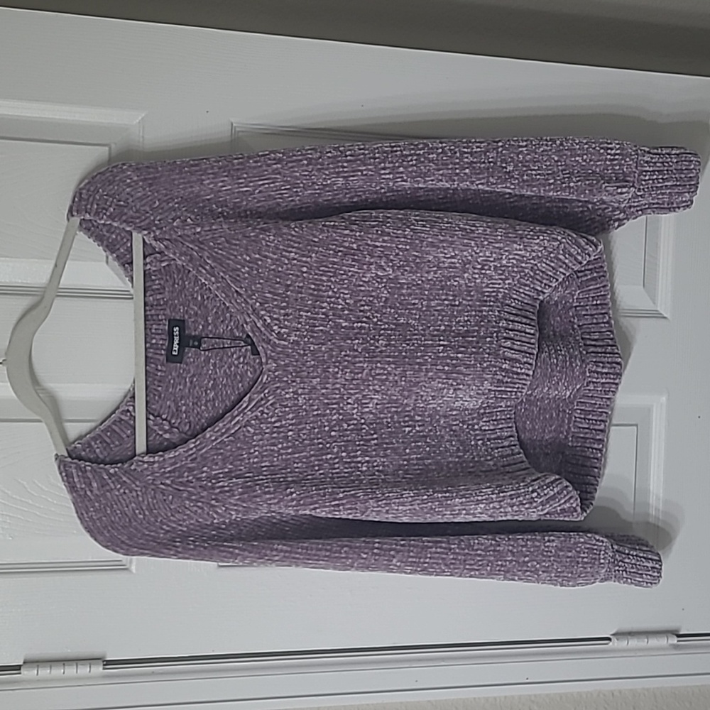 BNWT Express V Neck Oversized Chenille Sweater